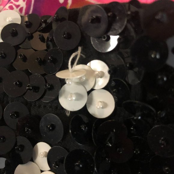 Vintage Cedars Skirt Womens M New with Defects Sequined Black Cream - Picture 9 of 16